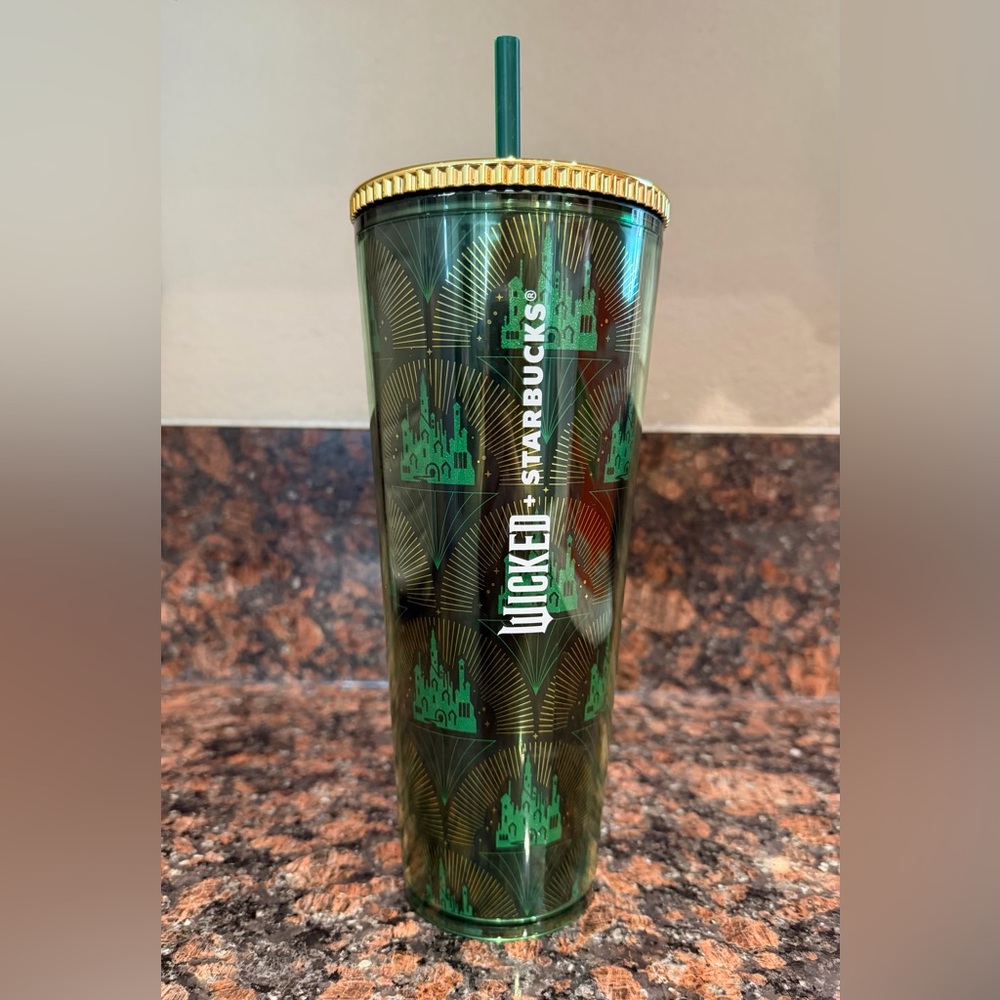 Starbucks Wicked Emerald Tumbler with Gold Accents